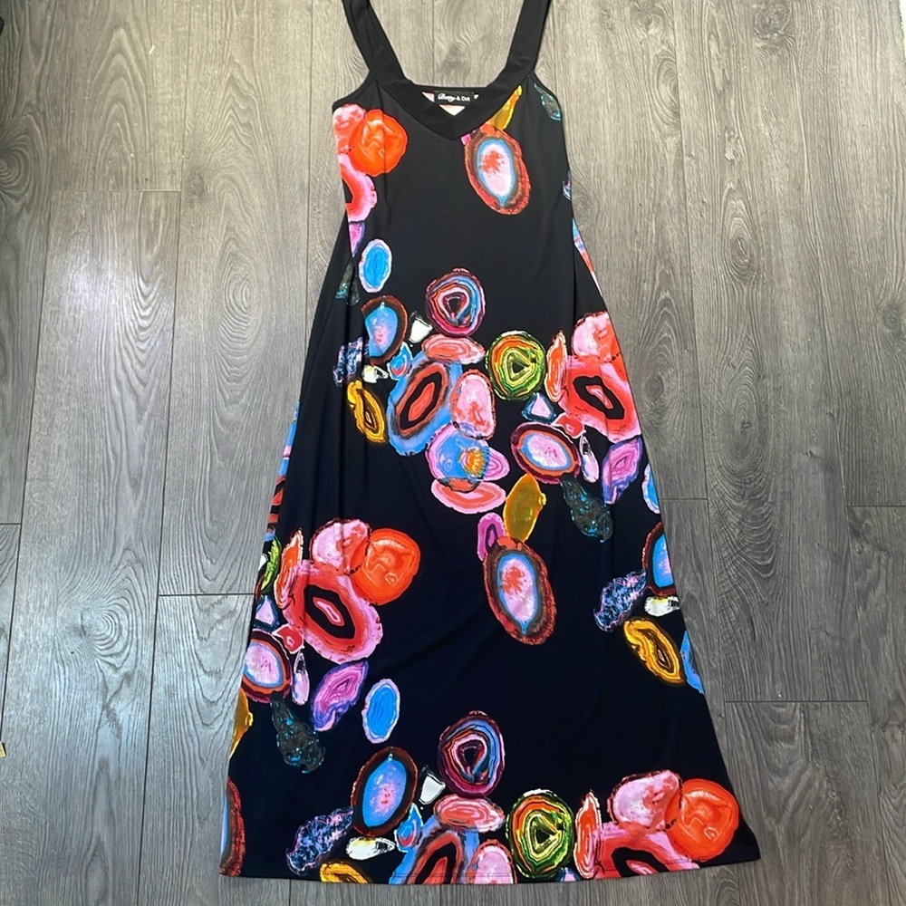 💃 Betty & Dot Abstract Patterned V-Neck long summer dress